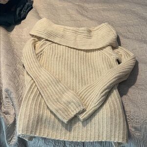 Cozy Cream Off-Shoulder Sweater